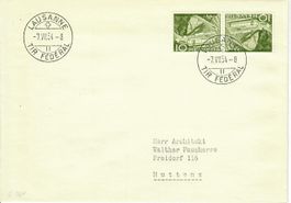 Brief, Lausanne 1954 Tir Fédéral