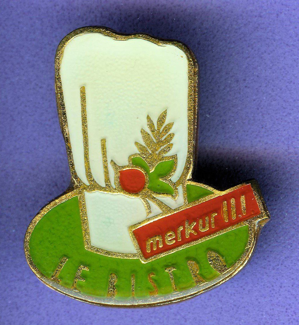 Placchette & Badge: merkur  LE BISTRO  Geschäft – Usato da Winterthur venduto da Sammleroase