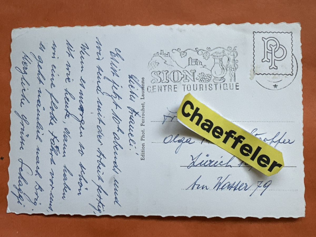 Ansichtskarten: Alte Ansichtskarte Sitten/Sion, Chateau de Valere, – Gebraucht aus Zürich von Chaeffeler 1