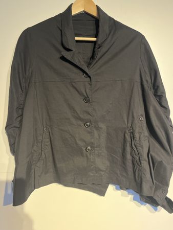 Rundholz Jacke Bluse Oberteil schwarz Os Lagenlook 