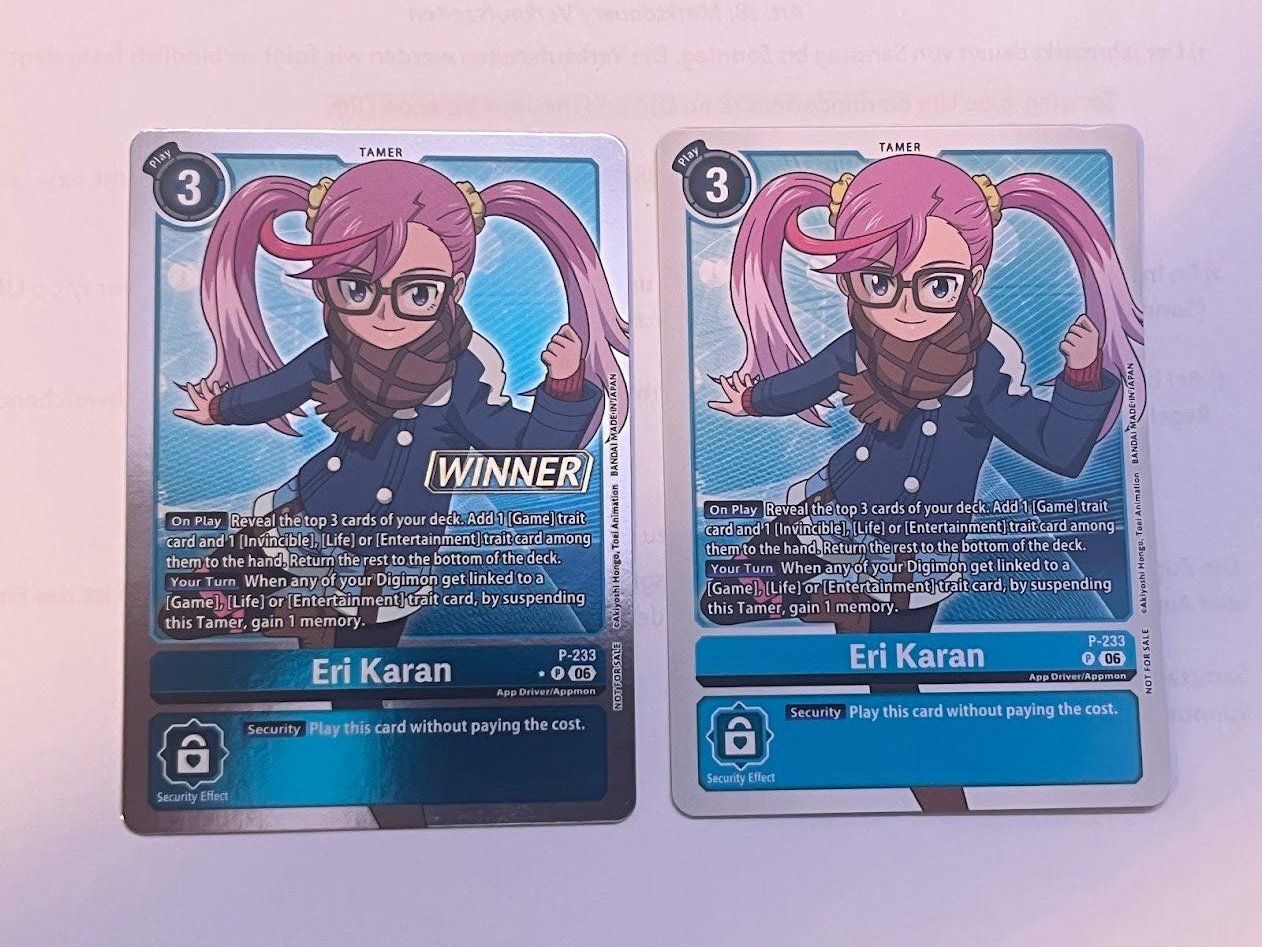 Carte collezionabili: Digimon Winner Eri Karan P-233 – Usato da schaan venduto da Schokoloco