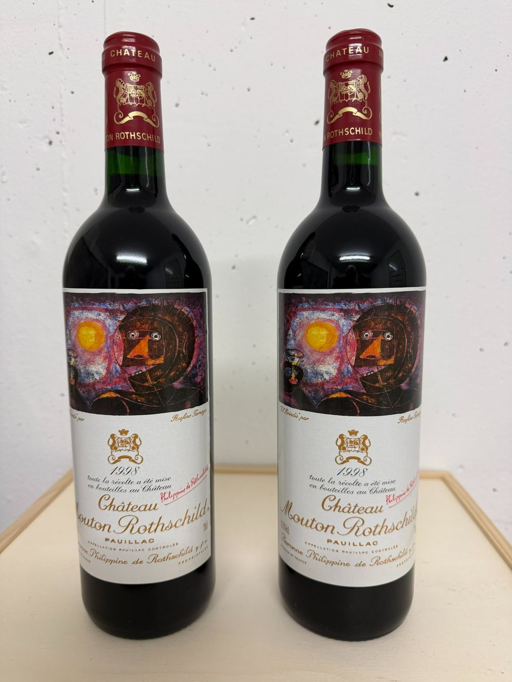 Vino: 2 Flaschen Mouton Rothschild 1998 – Nuovo (secondo la descrizione) da Bern venduto da Saturn1--0 2