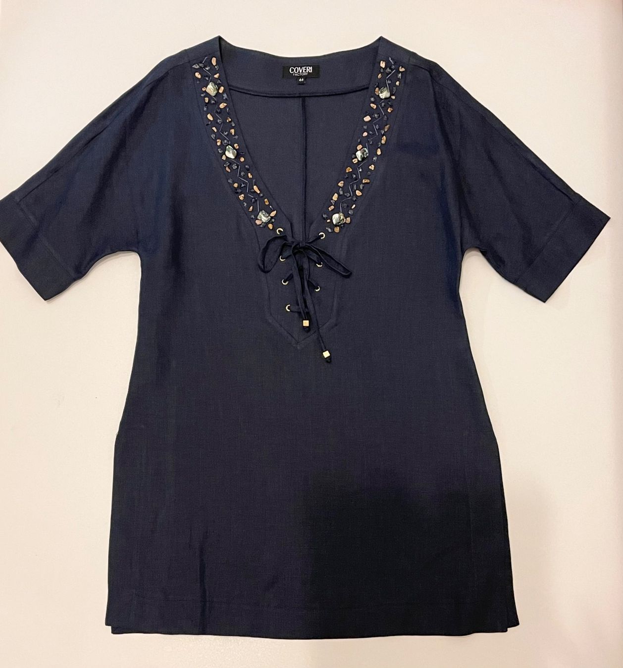 Kleider: Jolie robe tunique, navy, taille 38CH-44IT – Neu und originalverpackt aus Genève von OnSale