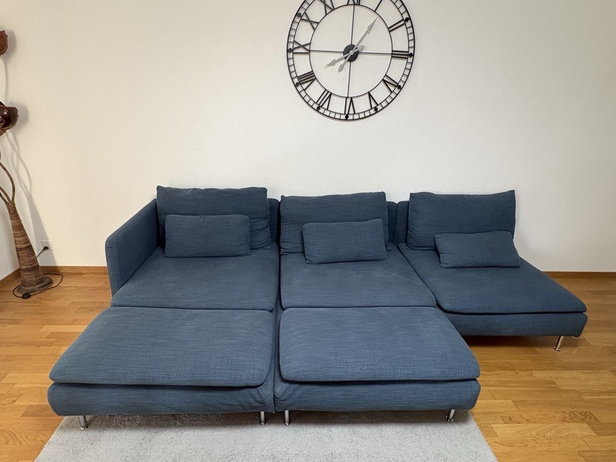 Ikea Divani: Gemütliches Ecksofa in Blau-Grau  – Nuovo (secondo la descrizione) da Windisch venduto da TorstenKuendig