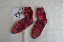Handgestr. Wollsocken 6 Fach   Gr.26       (614)