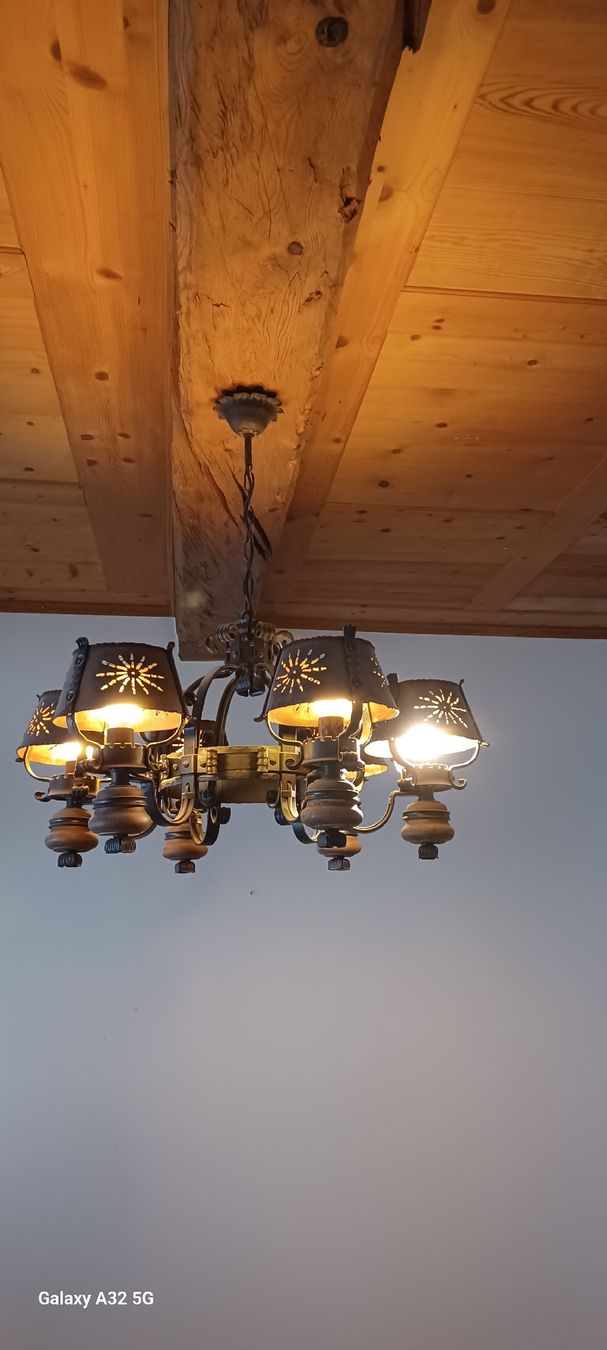Lampadari & plafoniere: Rustikale Holz-Lampe, Landhausstil, Durchmesser 75 cm – Usato da Neuhausen am Rheinfall venduto da knuddel-kuschel 1