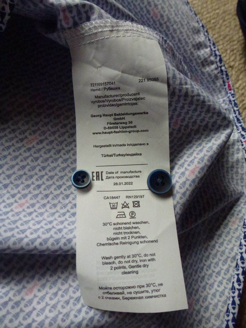 Camicie: Kurzarm-Hemd - Grösse S - 37/38 - Baumwolle – Nuovo (secondo la descrizione) da Mühlrüti venduto da Dadadachs 5