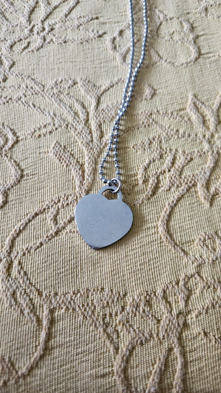 Catenine: Collana lunga con ciondolo N (acciaio) – Usato da Melano venduto da H-Sara 2