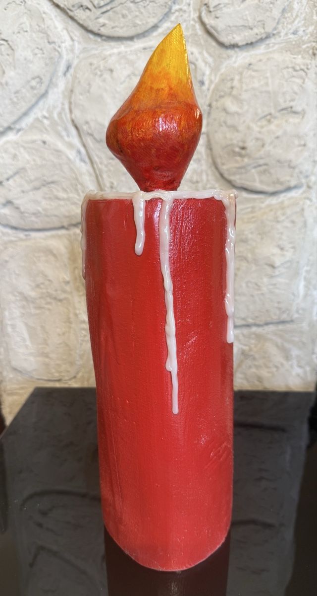 Tutte le decorazioni: Kerze aus Holz Rot – Usato da Grenchen venduto da Bastet007 2