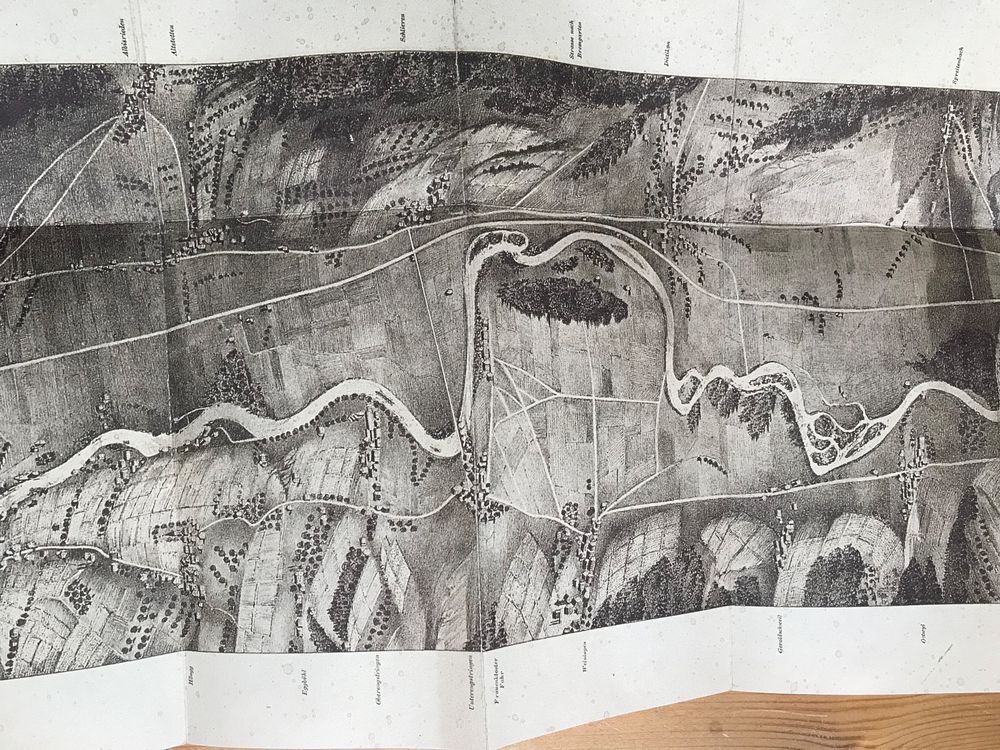 karte die schweizerische nordbahn, zürichbaden, O F, 1847 Kaufen