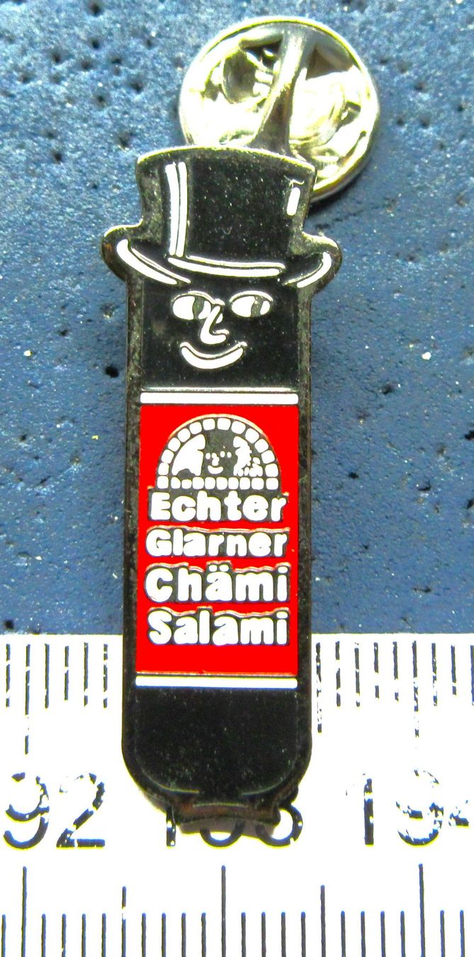 Swiss Placchette & Badge: GLARUS SALAMI SCHWARZ PIN – Usato da Ettingen venduto da Hausi4711