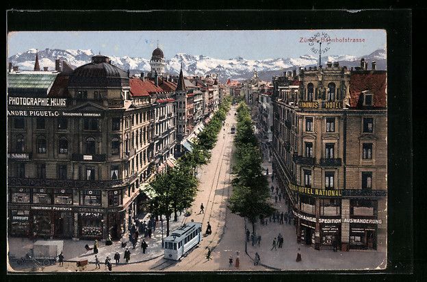 Ansichtskarten: Zürich, Strassenbahn auf der Bahnhofstr – Gebraucht aus Berlin von bartko-reher