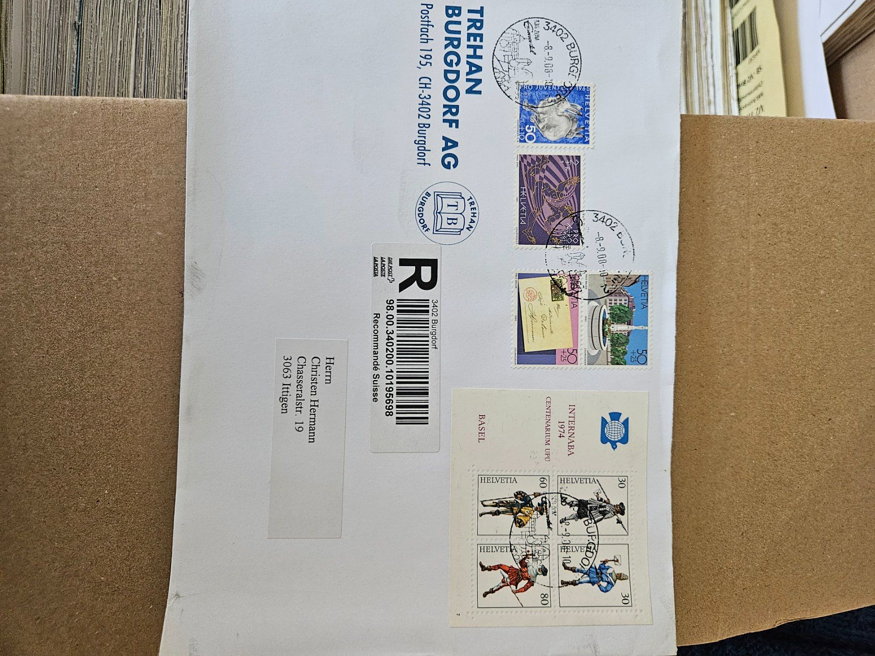 Tutti i francobolli: Couvert mit Briefmarke – Usato da Ittigen venduto da christenhe 4
