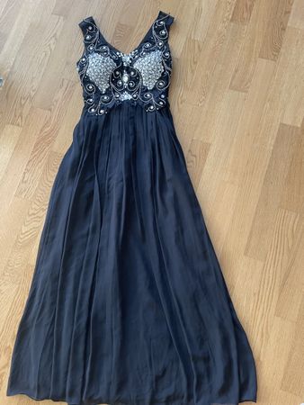 Kleid Abendkleid Gr. S-M mit Strass schwarz Festkleid Ball