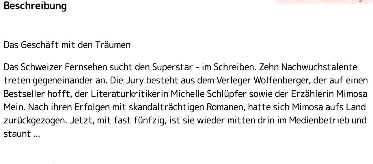 Bücher: Möchtegern - Milena Moser – Neu (gemäss Beschreibung) aus Frauenfeld von AlphaCentauri_369_ 1