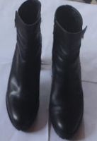 Bottines femme noires cuir matelassé fermeture éclair 38