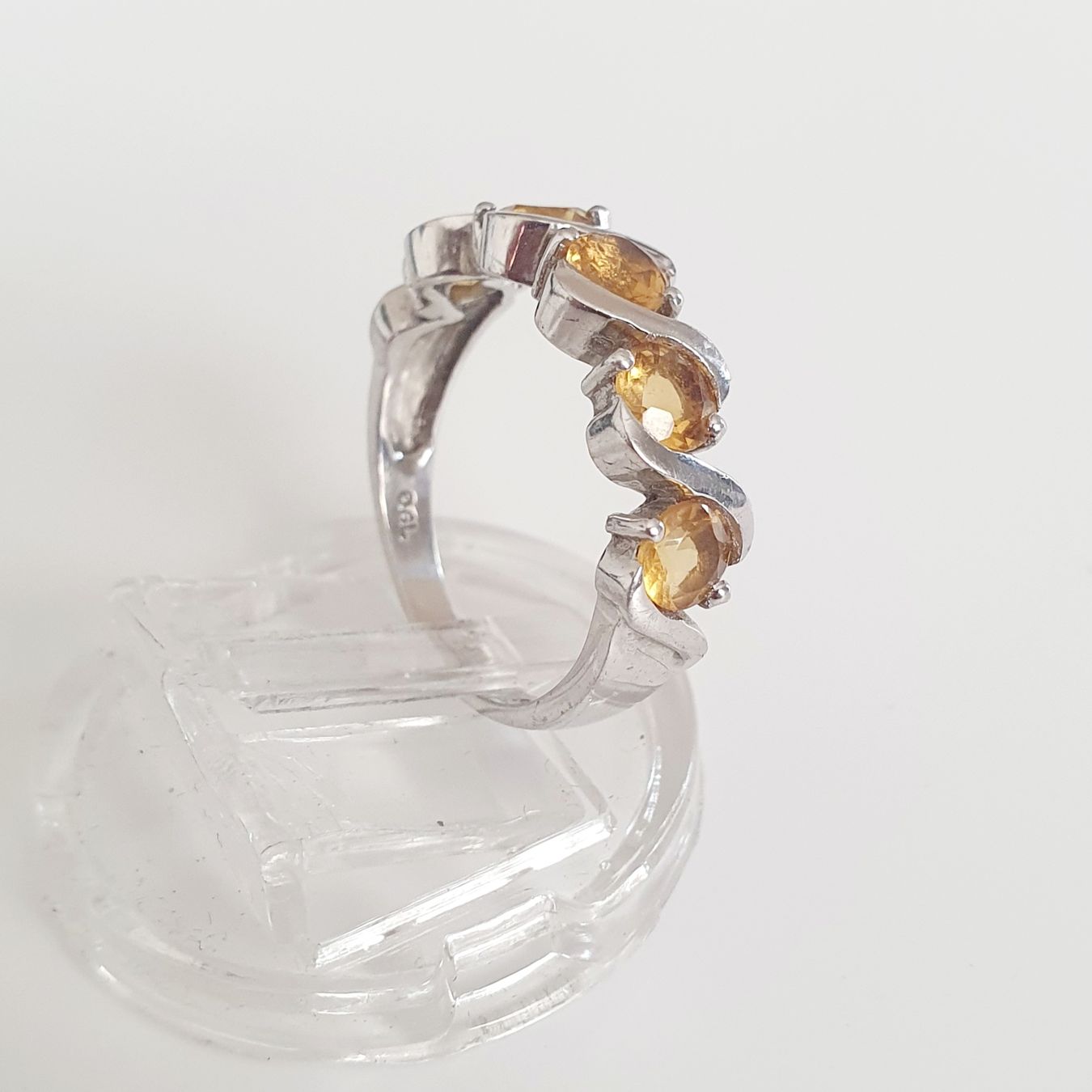 Anelli: Silberring 925 mit Citrin Steinen  Ring Grösse 17,1 mm – Usato da Kreuzlingen venduto da Wunderkiste123 8