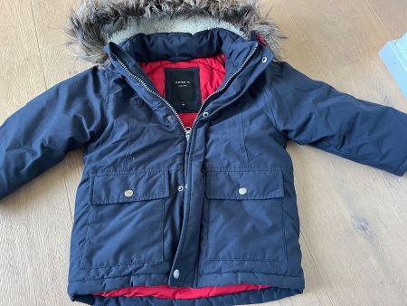 Winterjacke Name It dunkelblau mit Kapuze gebraucht