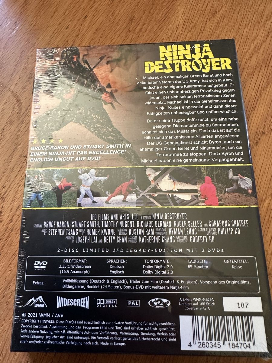 Tous les DVDs: Ninja Destroyer Mediabook, neu ovp – Neuf avec emballage d'origine à Benken ZH par Audi-erich 1