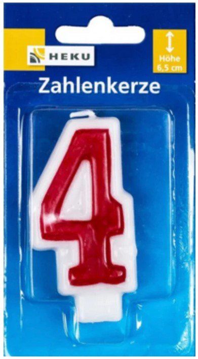 Candele: Zahlenkerze 6.5 cm 4 – Nuovo e nell'imballaggio originale da Oensingen venduto da Liquidations-Shop
