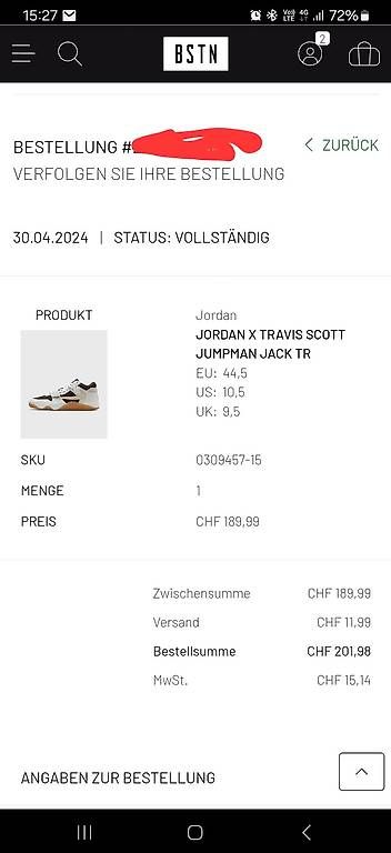 Chaussures hommes: Nike Travis scott Jumpman Jack – D'occasion à Oberentfelden par pun_d7vt 1