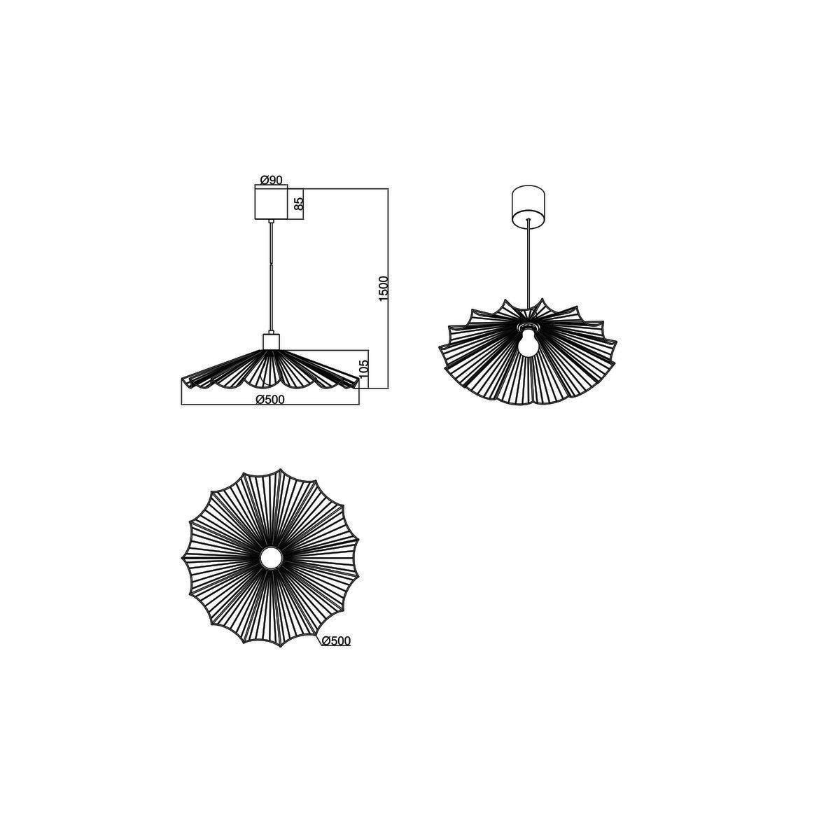 Lampadari & plafoniere: Pendelleuchte, Schwarz, 50 cm Ø – Nuovo (secondo la descrizione) da Kreuzlingen venduto da Smart-Light 2