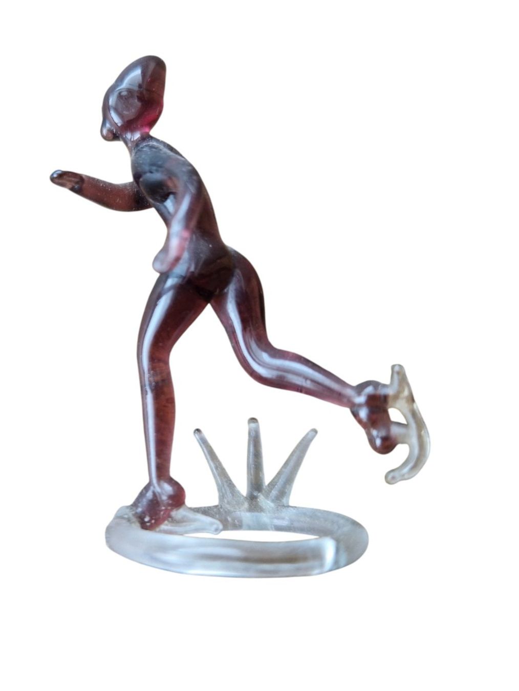 Statuette: Figur Glas Schlittschuhläufer – Usato da Mörschwil venduto da wunderkiste44 1