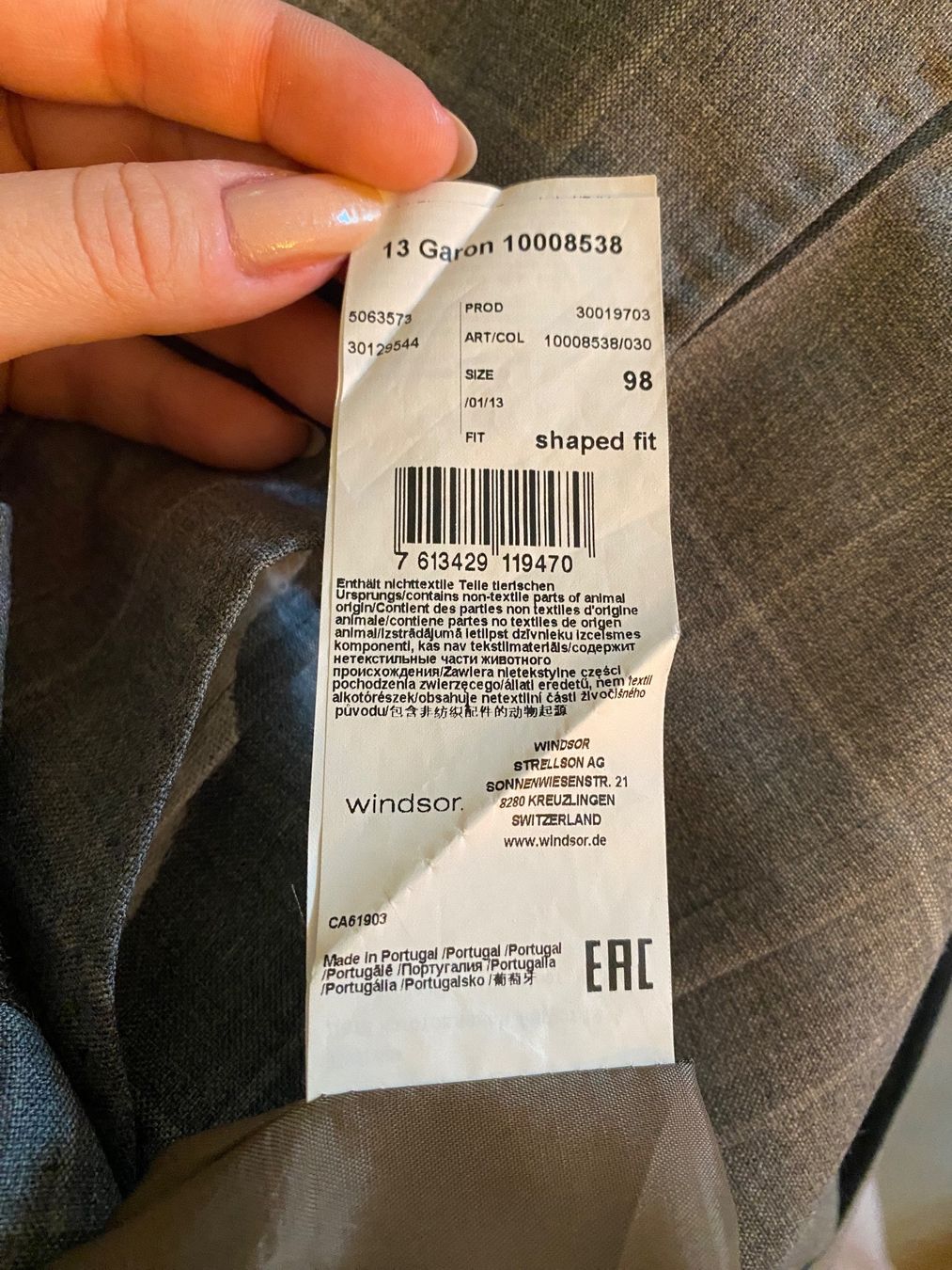 Completi: Anzug Jacke Windsor – Usato da Wetzikon ZH venduto da Deba26 3