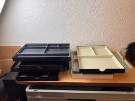 7 Stk. Schubladen für USM INOS Einsatz Fach System C4 Box