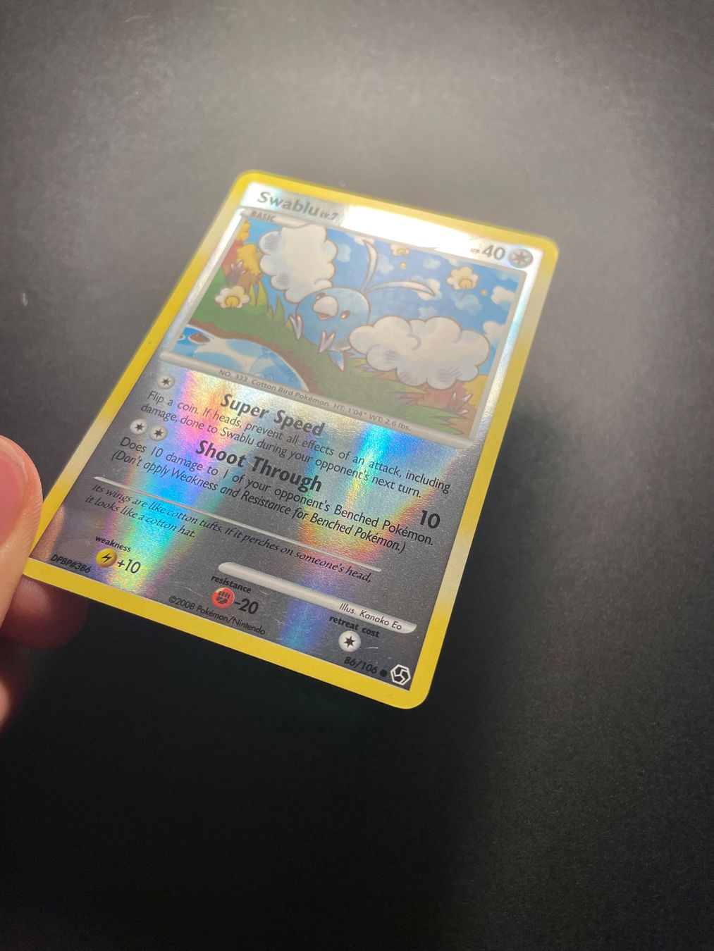 Pokémon Carte collezionabili: SWABLU REVERSE HOLO 86/106 – Usato da Zürich venduto da pokemon_cards 1