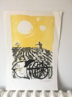 Colorierte Litho  fscinierte Sonnenschein  R. Wunderlin