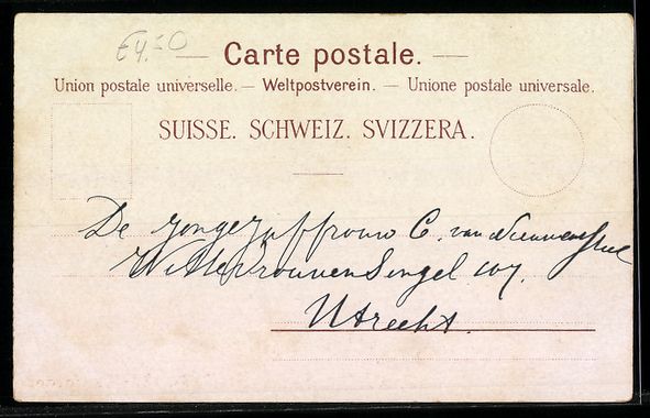 Cartoline postali: Litho Solothurn, Ortsansicht mit Bergpan – Usato da Berlin venduto da bartko-reher 1