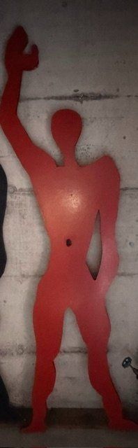 Tutte le decorazioni: Le Corbusier Modulor-Mann in rot – Usato da Oberwil b. Zug venduto da hallihallo12 1