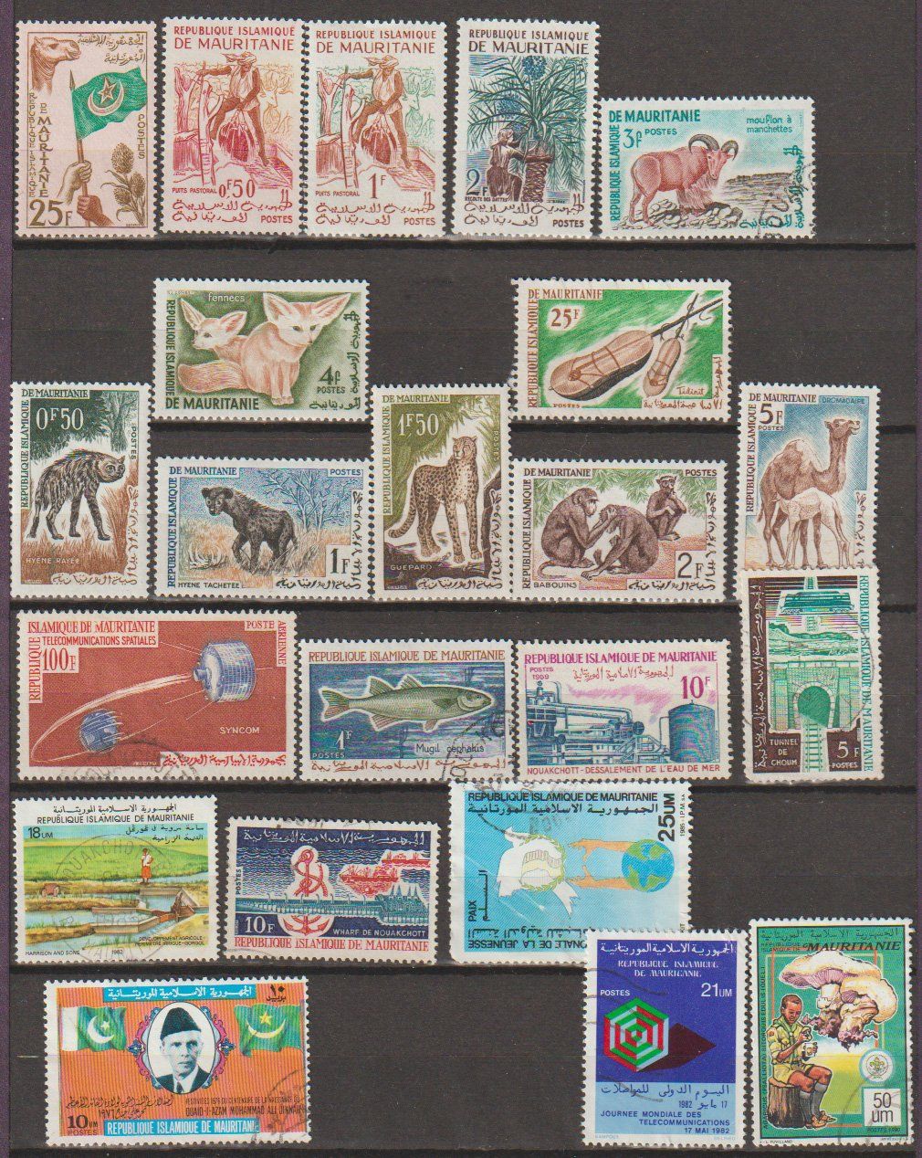 Tous les timbres: Mauritanie diverses thèmes 1973-1981 – D'occasion à Crans-Montana par kira56 1