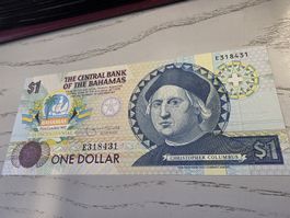 Banknote Bahamas 1 Dollar 1492-1992 Jubiläumsausgabe