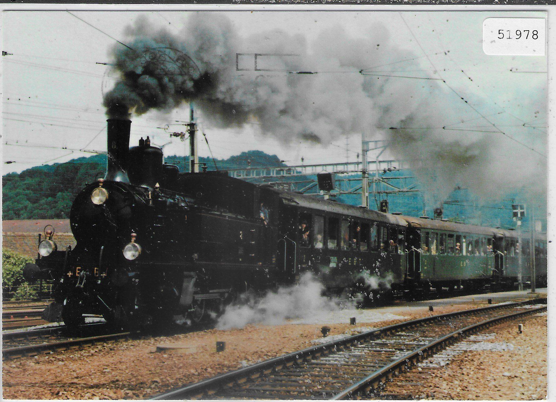 Cartoline postali: Emmental-Burgdorf-Thun-Bahn - Dampfextrazug – Usato da Ettingen venduto da Kartenplanet