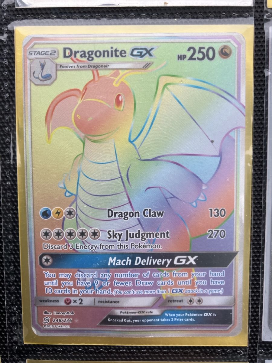 Pokémon Sammelbilder & Trading cards: Pokémon Dragonite rainbow GX 2019 – Gebraucht aus Lenzburg von freechim