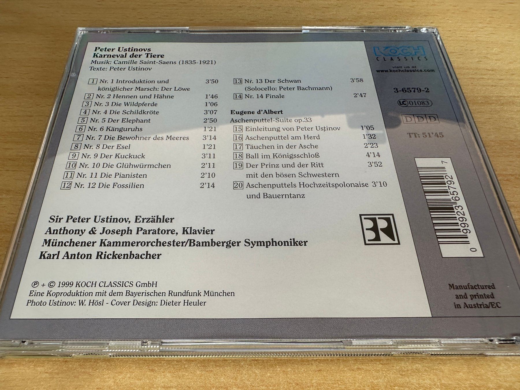 CD: Peter Ustinov's Karneval Der Tiere - Cinderella Suite – Usato da Rikon im Tösstal venduto da Alpenmutz 1