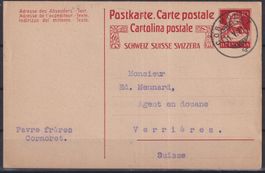 C49) Postkarte Stempel Cormoret