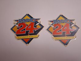 2x Radio 24 Sticker Rarität, Vintage, Kult, Sammlerstück