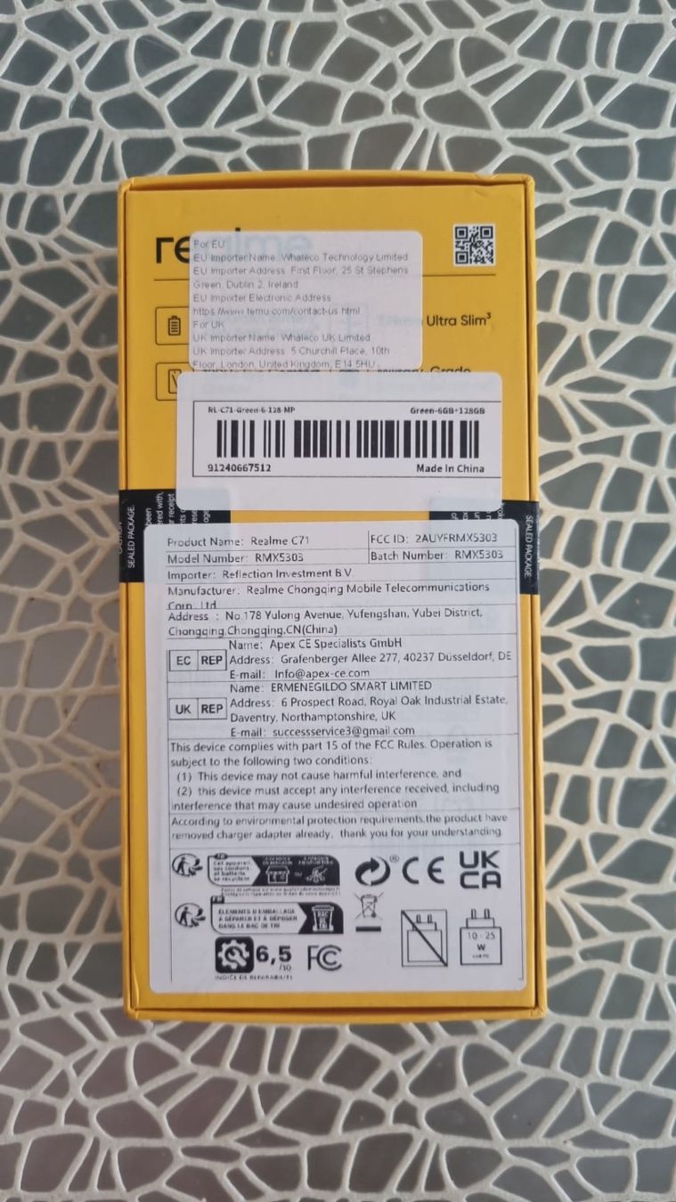 Realme Telefoni cellulari / Smartphones: Realme C71 NUOVO – Nuovo e nell'imballaggio originale da Cadenazzo venduto da man_9hnd 2