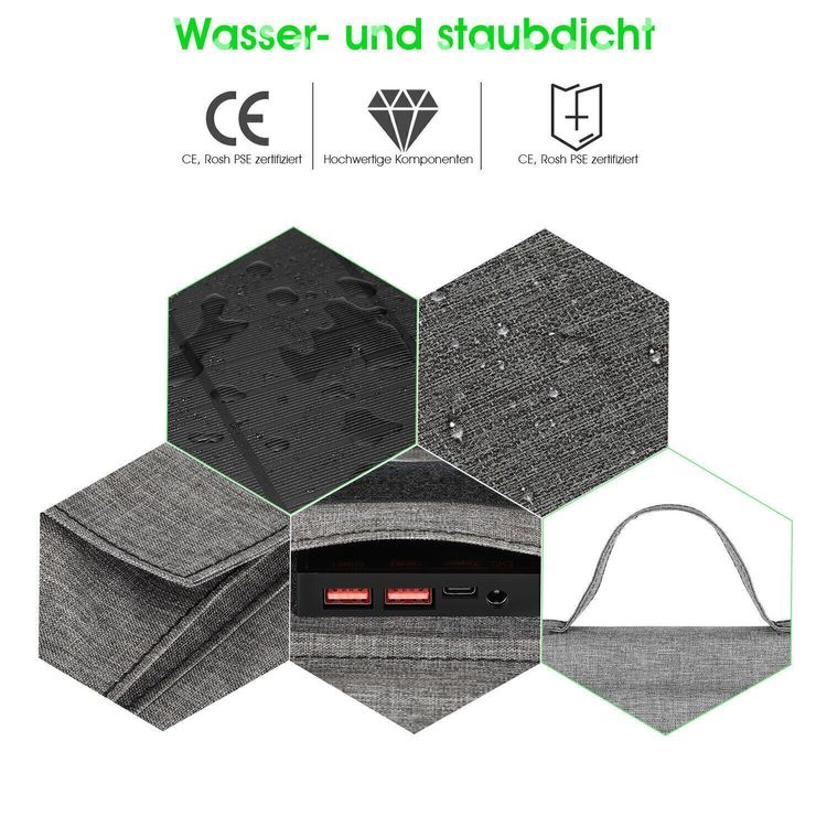 Dispositivi a energia solare: 28W Solarpanel Solarmodul Ladegerät Panel Chargeur solaire – Nuovo e nell'imballaggio originale da Arlesheim venduto da Premius_1 9