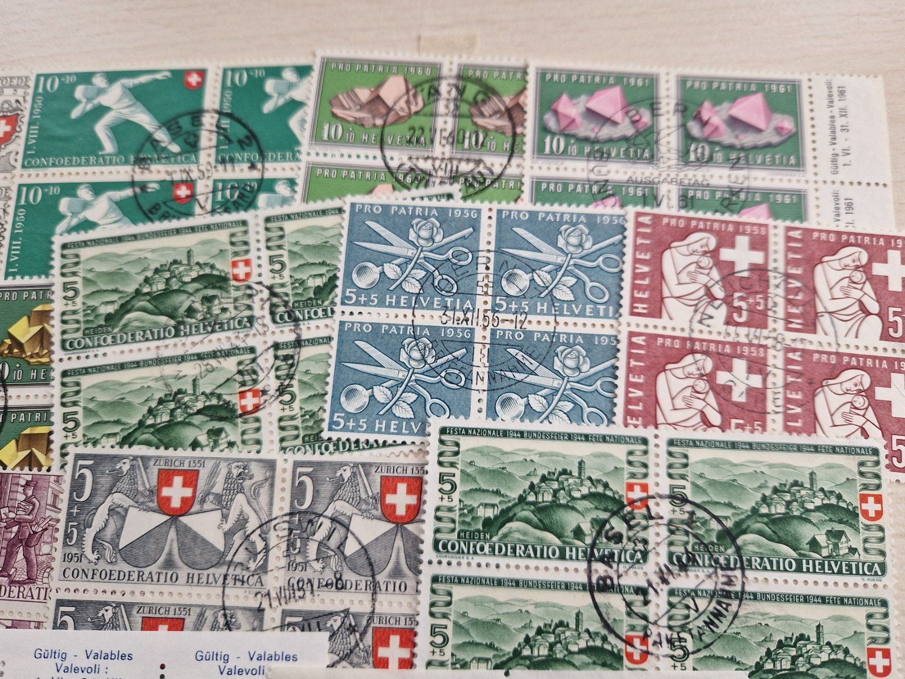 Tutti i francobolli: PP 4er Blöcke, Zentrumsstempel, ab 1.- – Usato da Burgdorf venduto da Glossy01 2