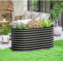 Hochbeet aus Stahl, Pflanzbeet Frühbeet Gartenbeet