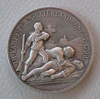 SCHÜTZENMEDAILLE NIDW. KANTONAL SCHIESSEN 1898 ENNETMOOS