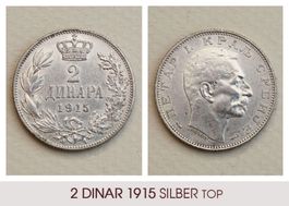 2 Dinar 1915 Silber UNZ Lot 3