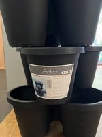 3 neue Gartentöpfe (schwarz)