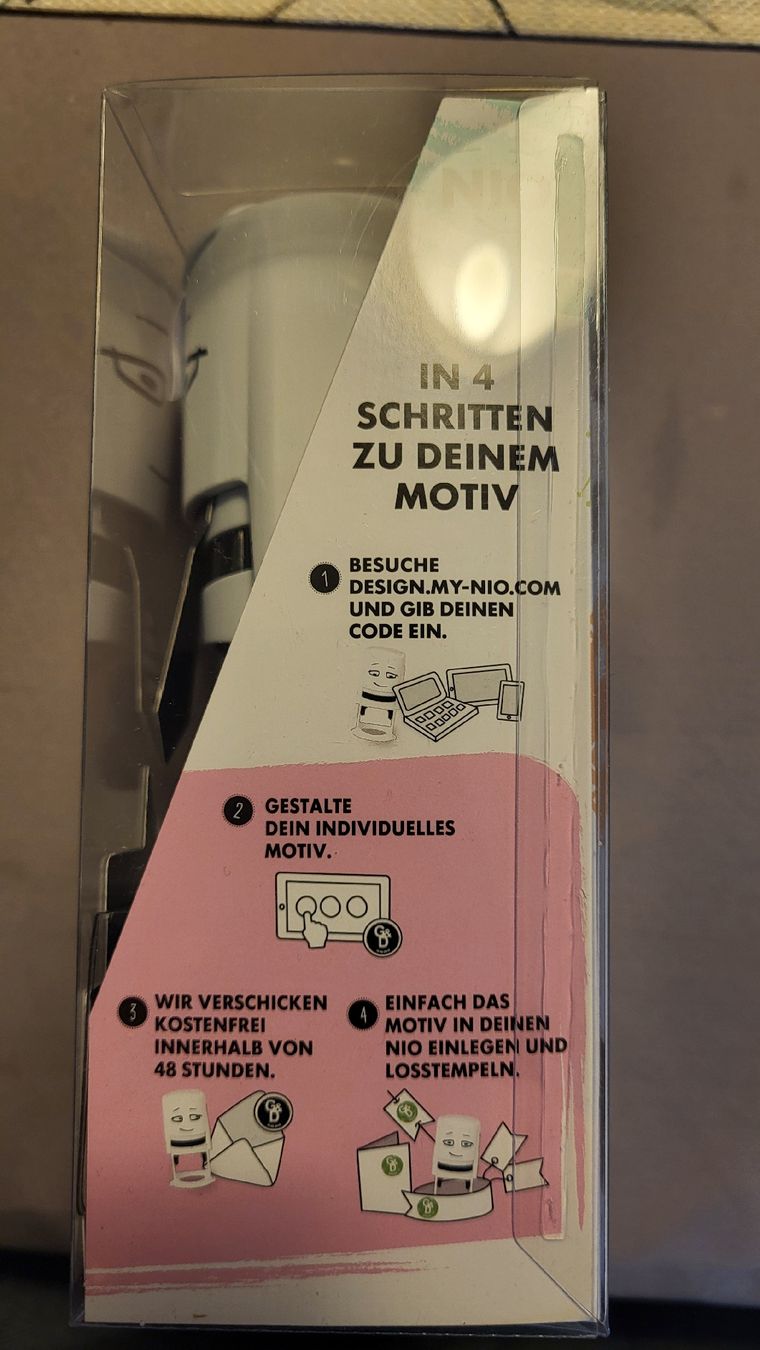 Timbri: NIO Stempel personalisierbar, neu & OVP, ink code – Nuovo e nell'imballaggio originale da Strengelbach venduto da maskil 1