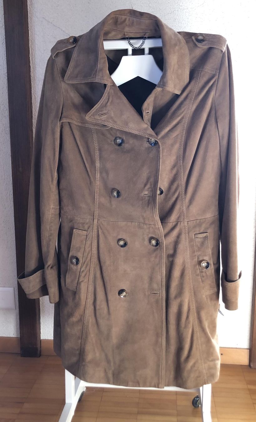 Cappotti: Elegante Wildleder Jacke / Mantel – Usato da Oberkulm venduto da Weberlisa 1