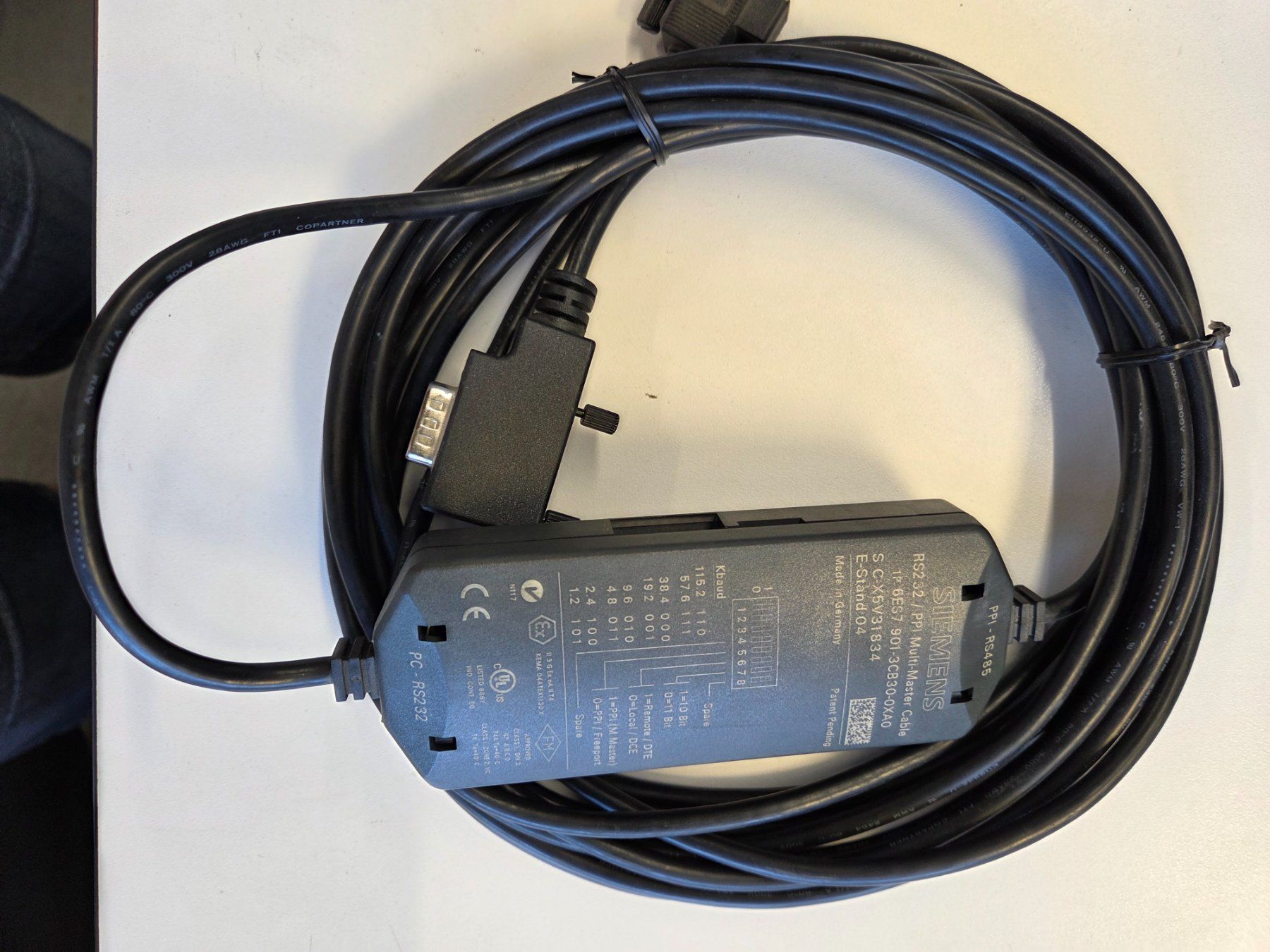 Siemens Componenti elettronici: Câble Siemens RS232 PPI Multi-Master 6ES7 901-3CB30 – Usato da Corgémont venduto da Couache 2